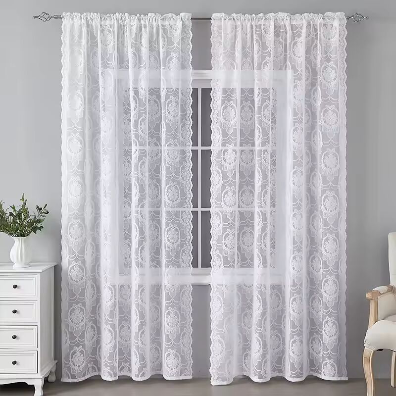 French butterfly curtain light-blocking finished window screen with lace rods curtains for living room curtains for bedroom