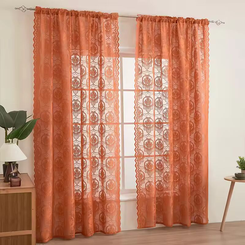 French butterfly curtain light-blocking finished window screen with lace rods curtains for living room curtains for bedroom