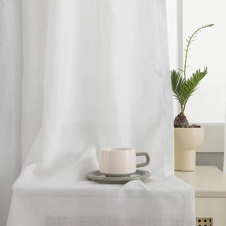 350cm Height Custom Made 270CM Length Sheer Curtain Solid Color Curtain Window Living Room Tulle Curtain Finished Curtain